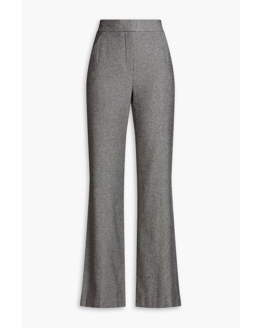 Veronica Beard Gray Lebone Cotton-blend Tweed Flared Pants