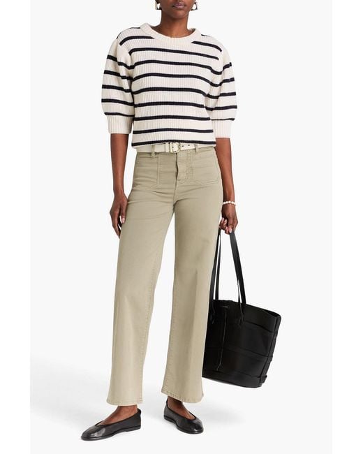 FRAME Natural Le Slim Palazzo High-rise Wide-leg Jeans