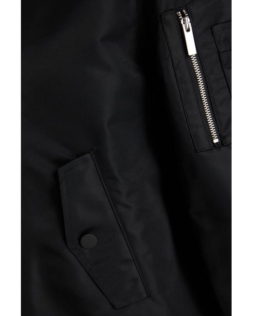 Theory Black Aline Varsity Shell Bomber Jacket