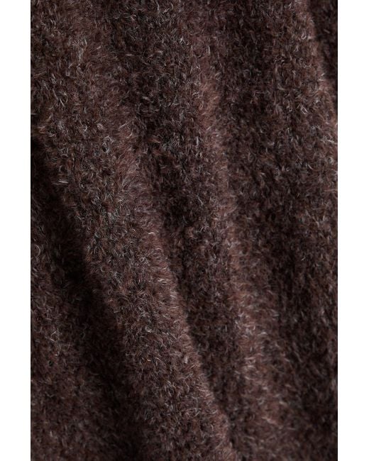 Dolce & Gabbana Brown Oversized Brushed Wool-blend Turtleneck Sweater