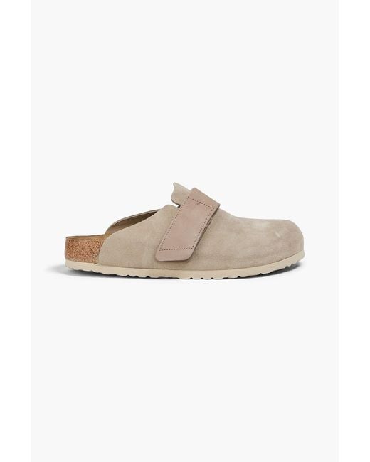Birkenstock Gray Loma Suede Clogs for men