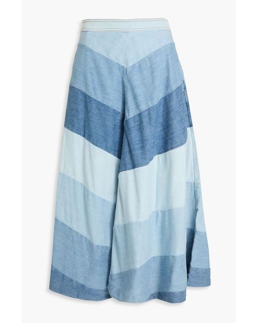 Zimmermann Blue Denim Midi Skirt