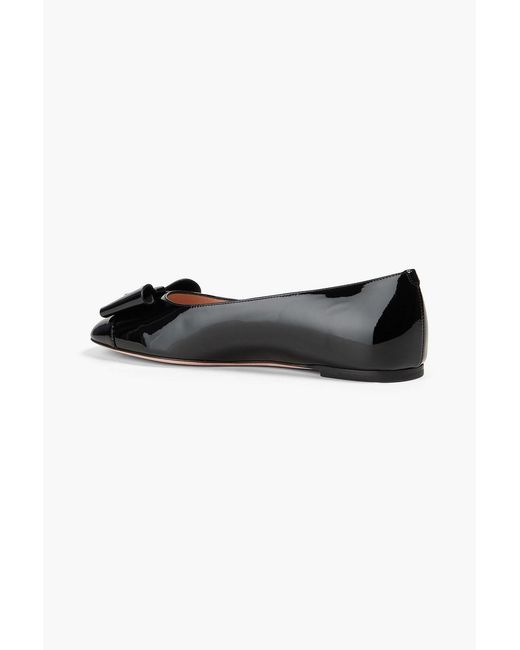 Bally Black B-bow Patent-leather Ballet Flats