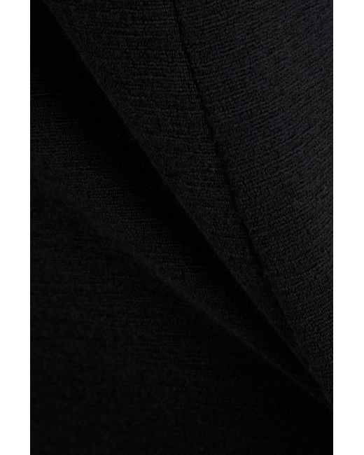 Vince Black Twisted Wool-blend Midi Dress