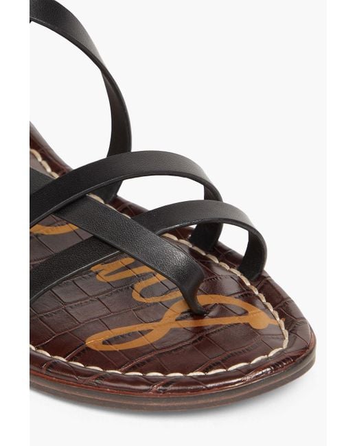 Sam Edelman Black Gibbs Leather Sandals