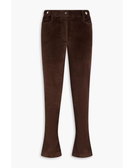 Dolce & Gabbana Brown Cotton-blend Corduroy Bootcut Pants