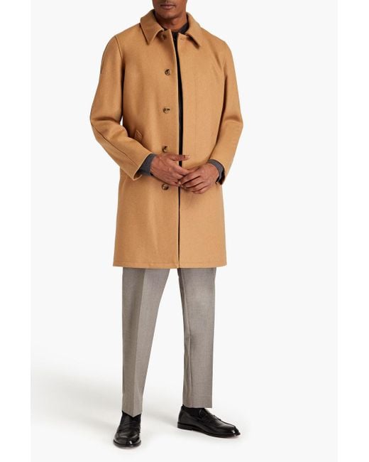 A.P.C. Appliquéd Wool-Blend Felt and Faux Leather Bomber Jacket for Men
