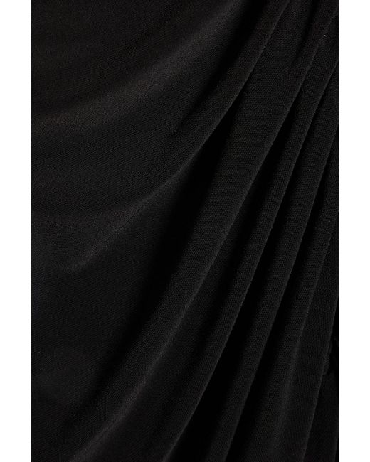 Norma Kamali Black Diana Ruched Stretch-jersey Dress