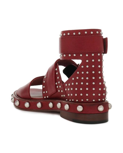 Red(v) Red Studded Leather Sandals