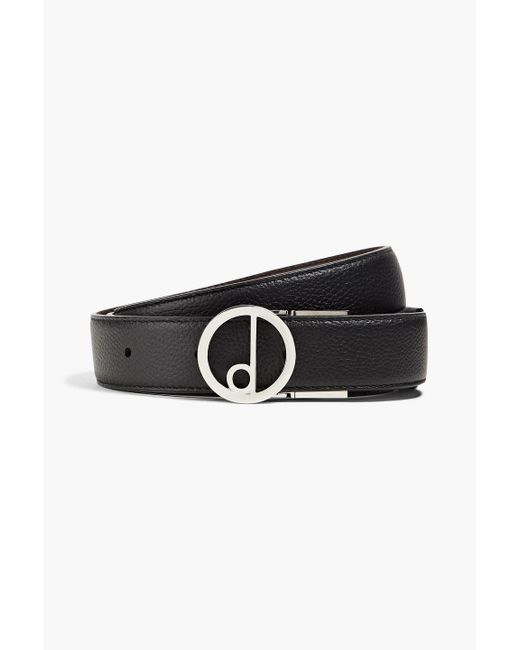 Dunhill Black Pebbled-leather Belt for men