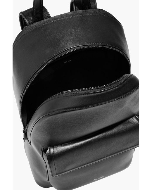 Paul Smith Black Leather Backpack for men
