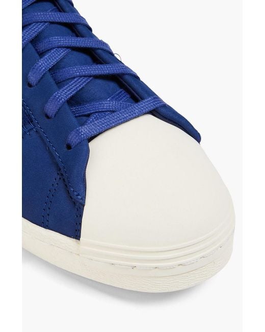 Y-3 Blue Superstar Suede And Nubuck Sneakers for men