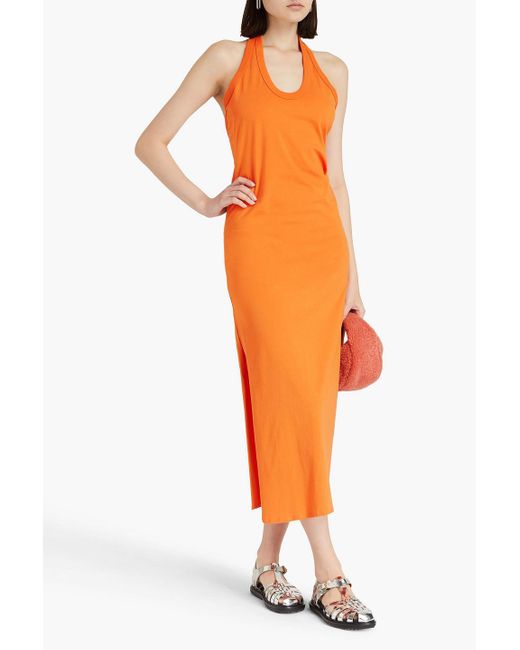 Loulou Studio Orange Neami Pima Cotton-jersey Midi Dress