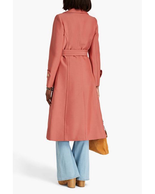 Zimmermann Red Wool-blend Trench Coat