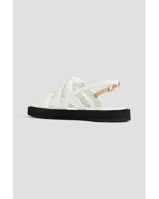 FRAME White Le Weston Padded Faux Leather Sandals