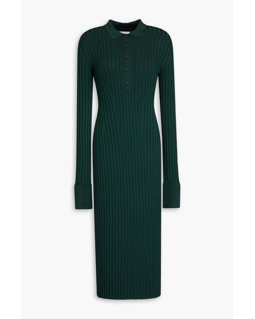 galvan london ribbed-knit midi dress GALVAN LONDON - Atalanta embellished ribbed-knit midi dress