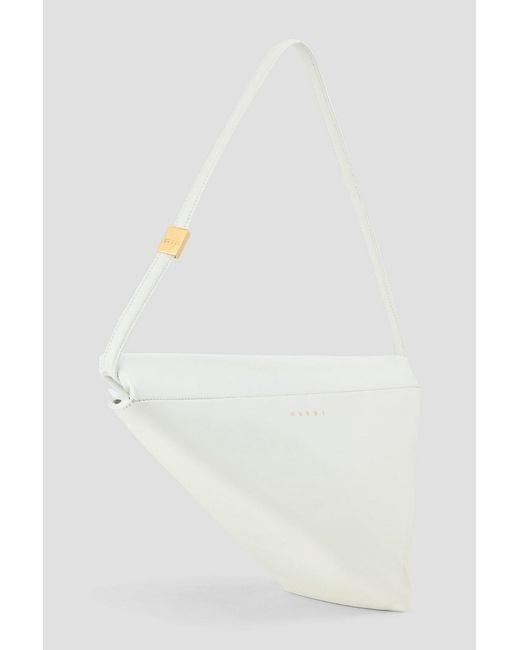 Marni White Prisma Leather Shoulder Bag
