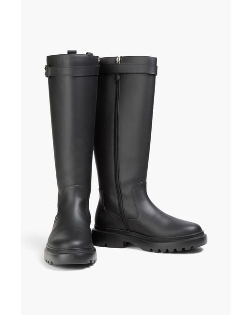 Bally Black Gaila Leather Knee Boots