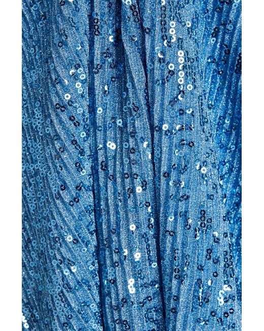 Stine Goya Blue Isha Sequined Metallic Knitted Tunic
