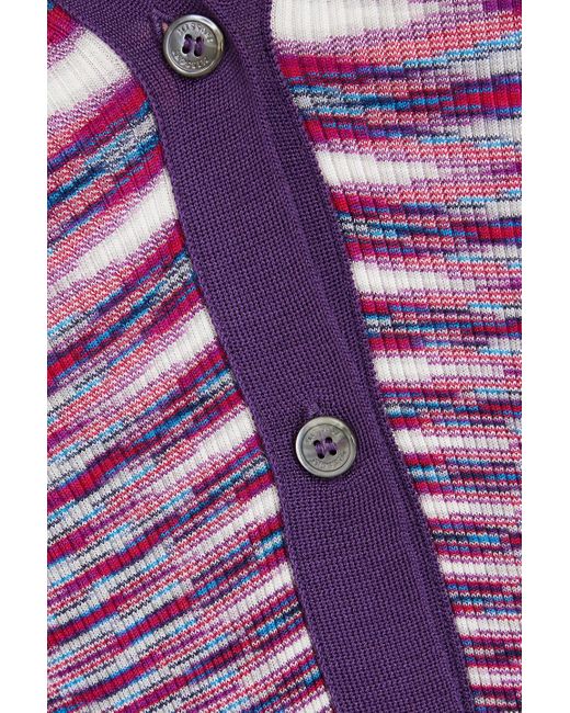 Missoni Purple Space-dyed Silk Cardigan