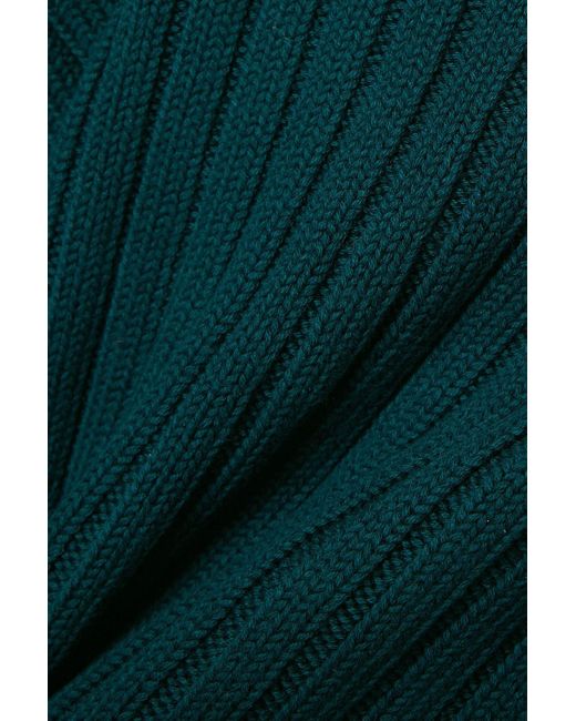 Mara Hoffman Green Jocelyn Ribbed Cotton-blend Sweater