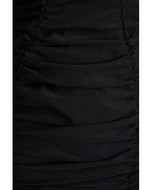 ROTATE BIRGER CHRISTENSEN Black Fringed Sequined Jersey Maxi Dress