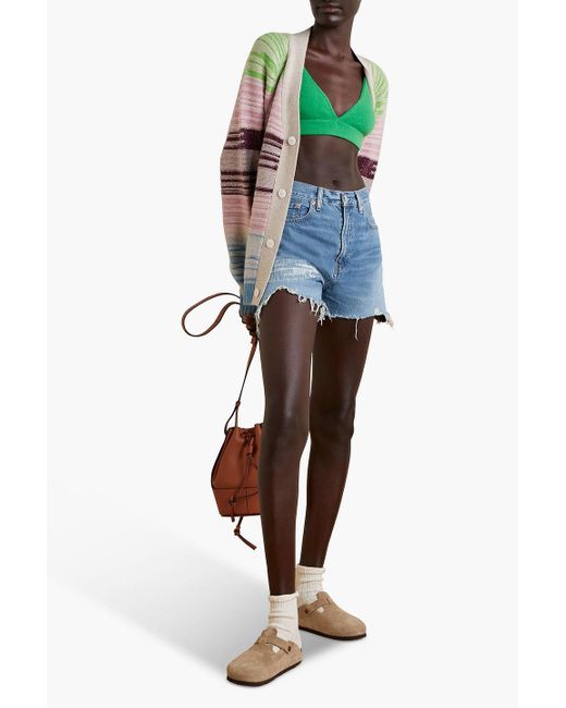 Denimist Blue Nic Distressed Denim Shorts