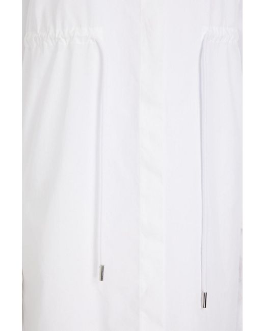 Boutique Moschino White Cotton-poplin Mini Shirt Dress