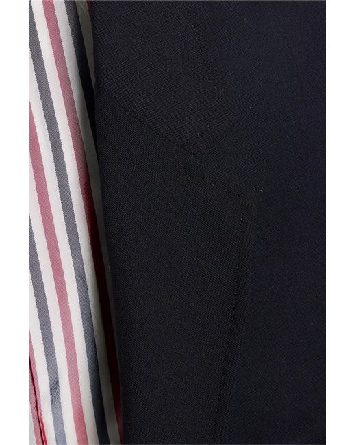 Thom Browne Blue Striped Wool Blazer