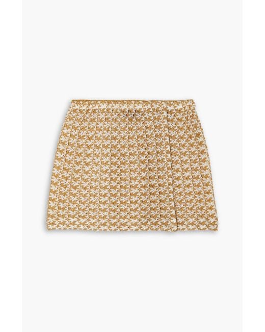 Missoni Natural Mare Wrap-effect Crochet-knit Mini Skirt