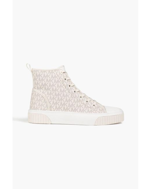 MICHAEL Michael Kors Logoprint Coated Canvas Hightop Sneakers in
