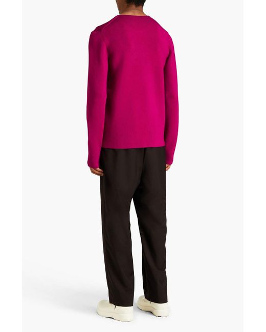 Jil Sander Pink Ribbed-knit Sweater for men