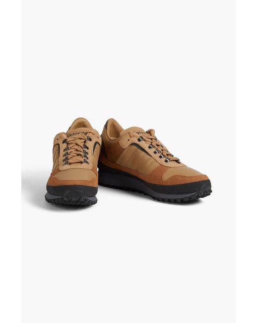 Adidas Originals Natural Hiaven Spzl Leather And Suede Sneakers for men
