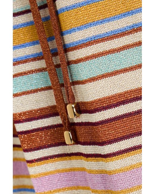 Zimmermann Multicolor Metallic Striped Intarsia-Knit Maxi Dress