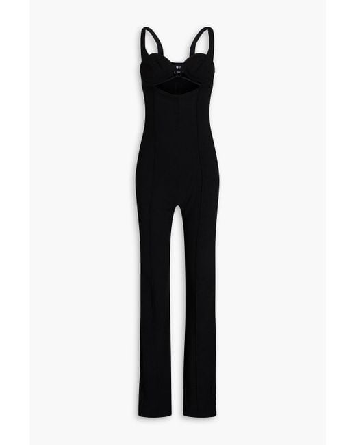 Jacquemus Black Cutout Wool-Blend Crepe Jumpsuit