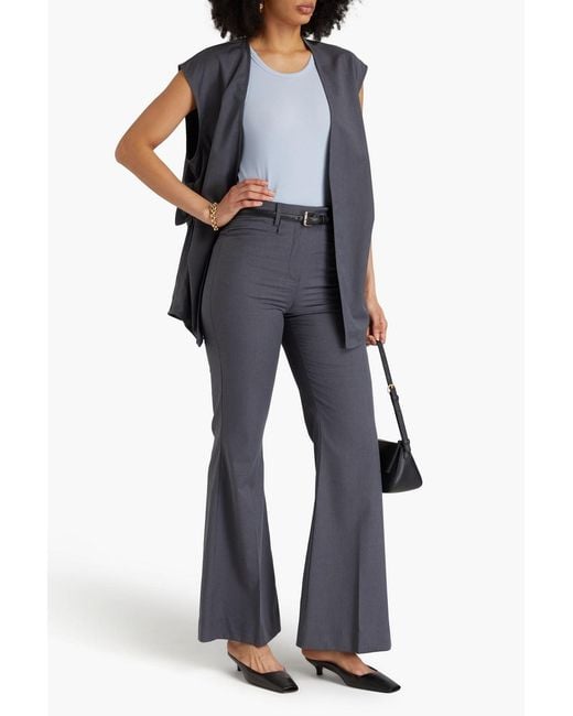 REMAIN Birger Christensen Blue Twill Flared Pants