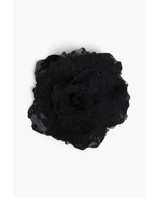 Zimmermann Black Corded Lace Brooch