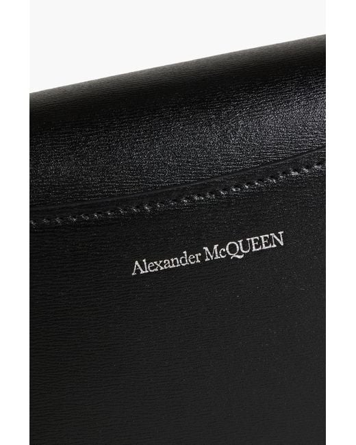 Alexander McQueen Black The Four Ring Mini Leather Tote