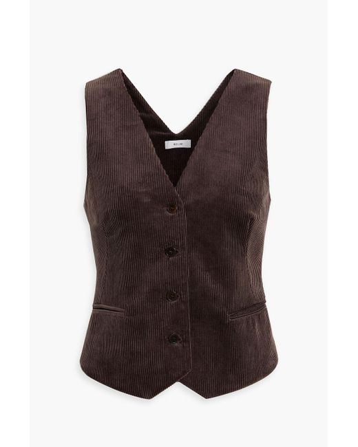 Iris & Ink Brown Thelma Cotton-corduroy Vest
