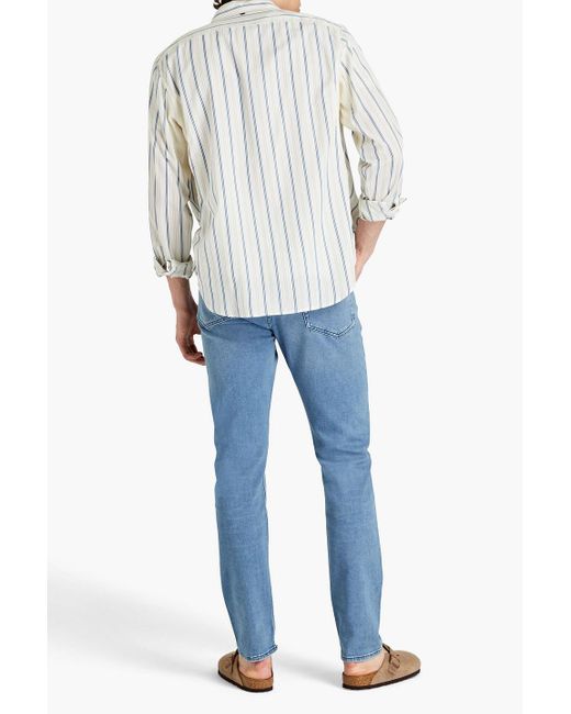 Rag & Bone Blue Rove Striped Cotton-twill Shirt for men