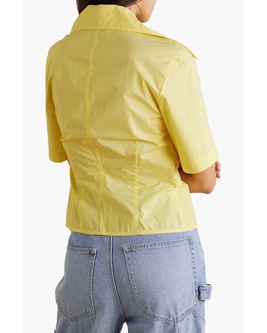 Nanushka Yellow Yusra Cotton-poplin Shirt