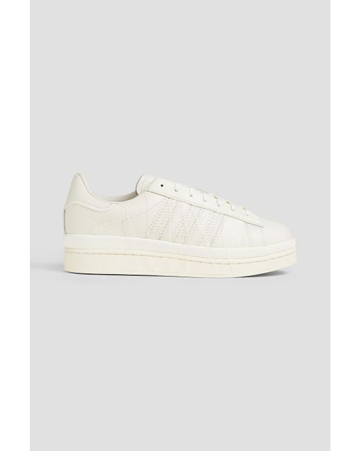 Y-3 White Leather Sneakers for men