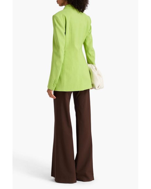 Sportmax Green Crystal-embellished Crepe Blazer