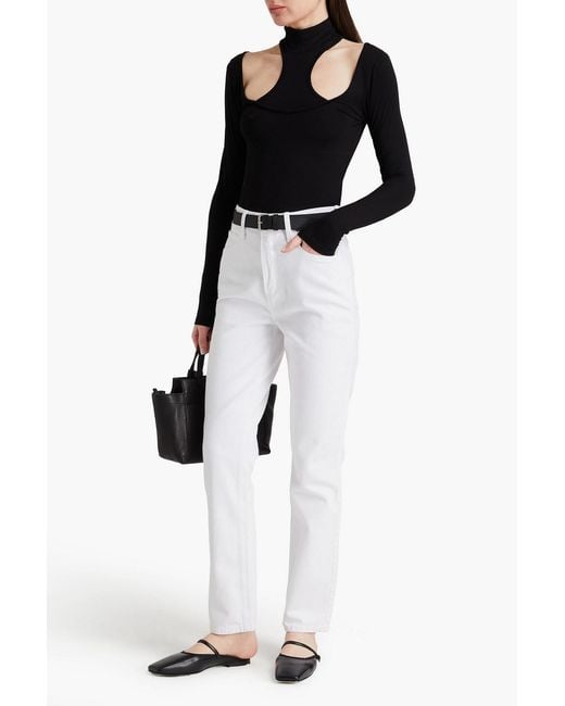 FRAME White Le High 'n' Tight High-rise Straight-leg Jeans