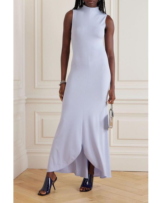 Courreges Asymmetric Jersey Maxi Dress in White | Lyst Courreges Asymmetric Jersey Maxi Dress in White | Lyst