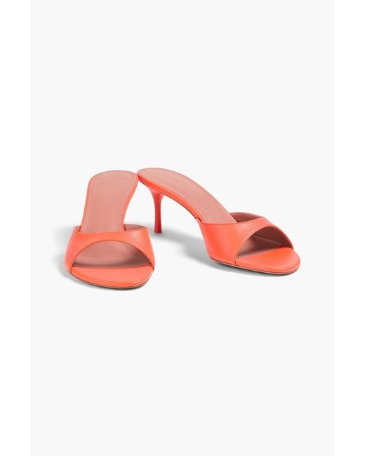 AMINA MUADDI Pink Jeanne 60 Leather Mules