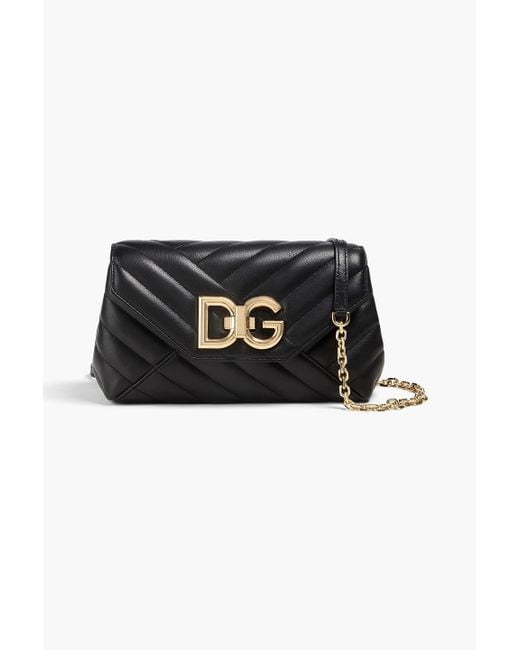 Dolce & Gabbana Black Quilted Leather Cross-body Bag