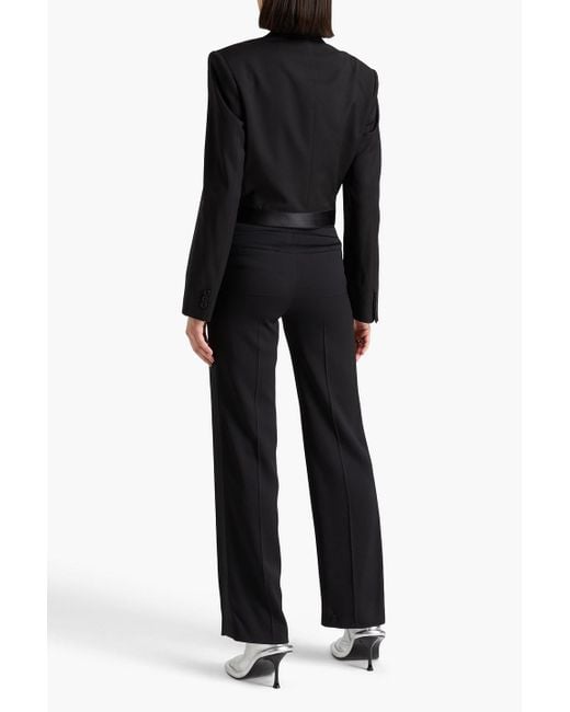 Helmut Lang Black Cropped Wool Blazer