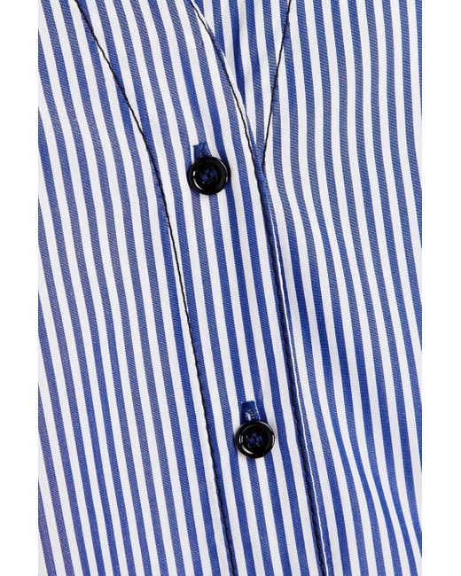 Sandro Blue Jordan Striped Cotton-poplin Shirt