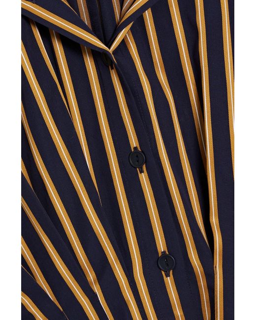 Palmer//Harding Brown Exhale Striped Cotton-poplin Shirt